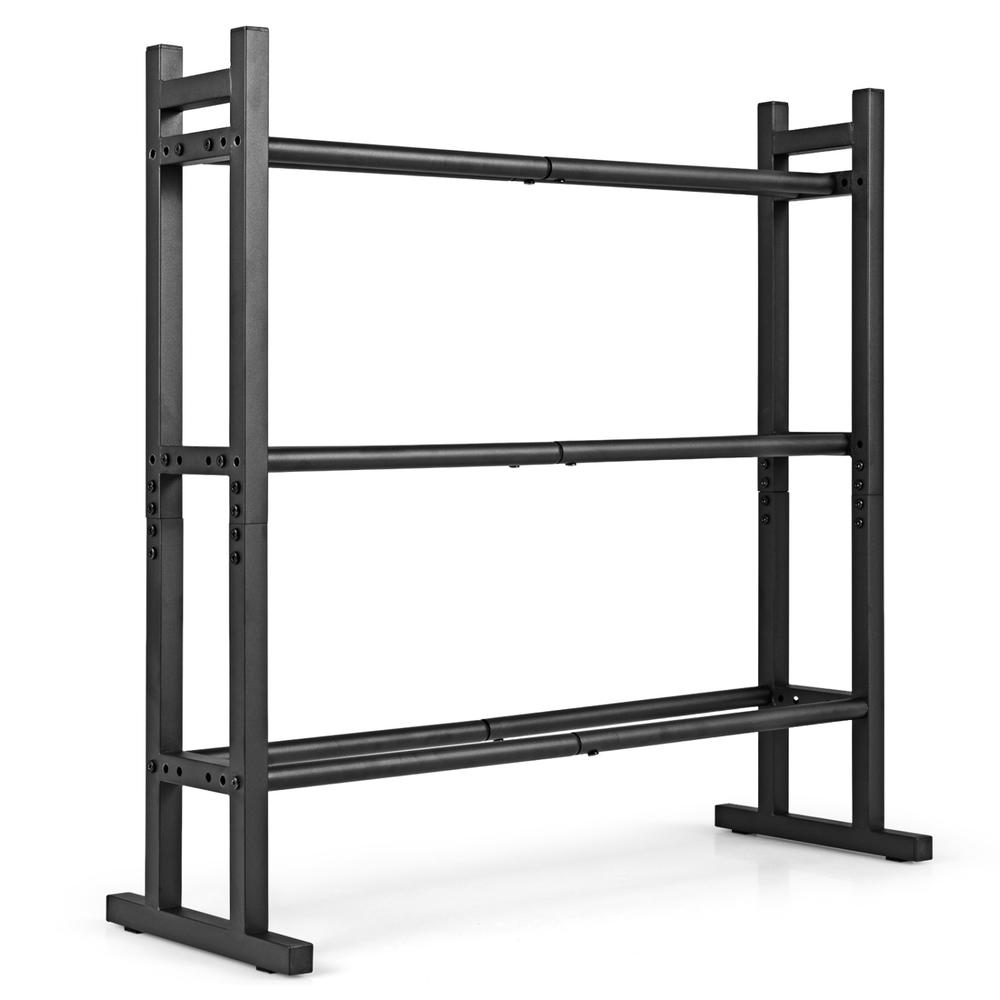 Heavy Equipment Usa - Heavy Duty 3-Tier Dumbbell Rack, Powder