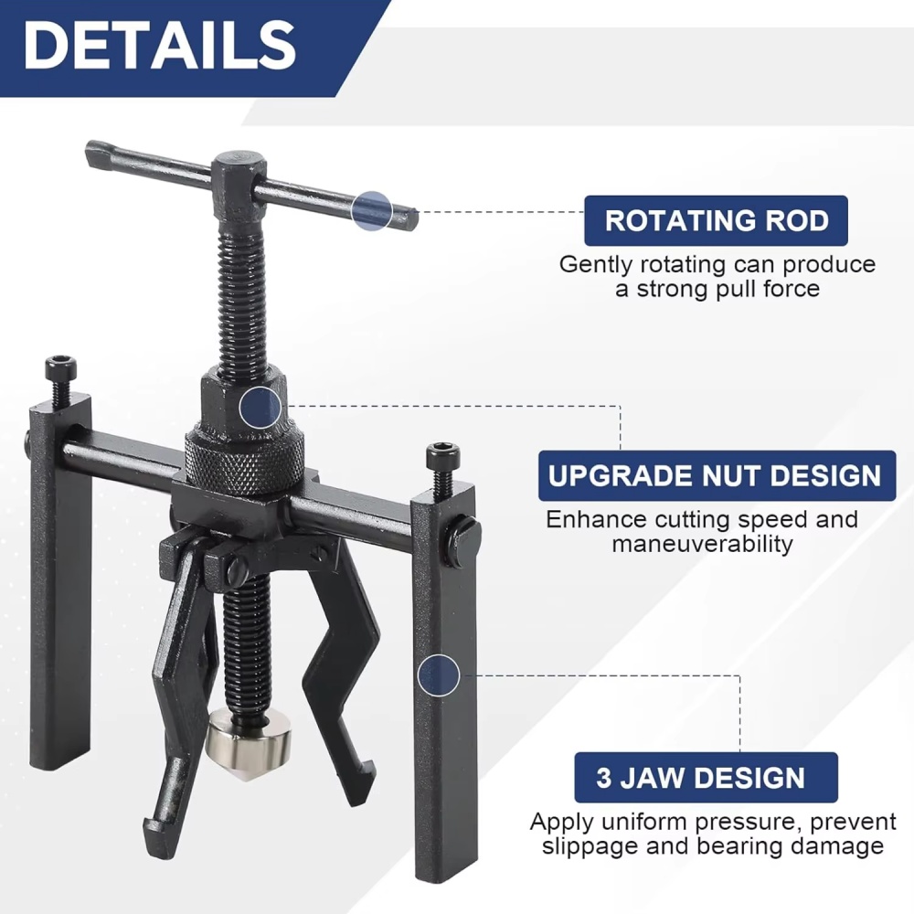 3 Jaw Bearing Puller Tool Heav - Heavy Equipment Grinder recension och pris