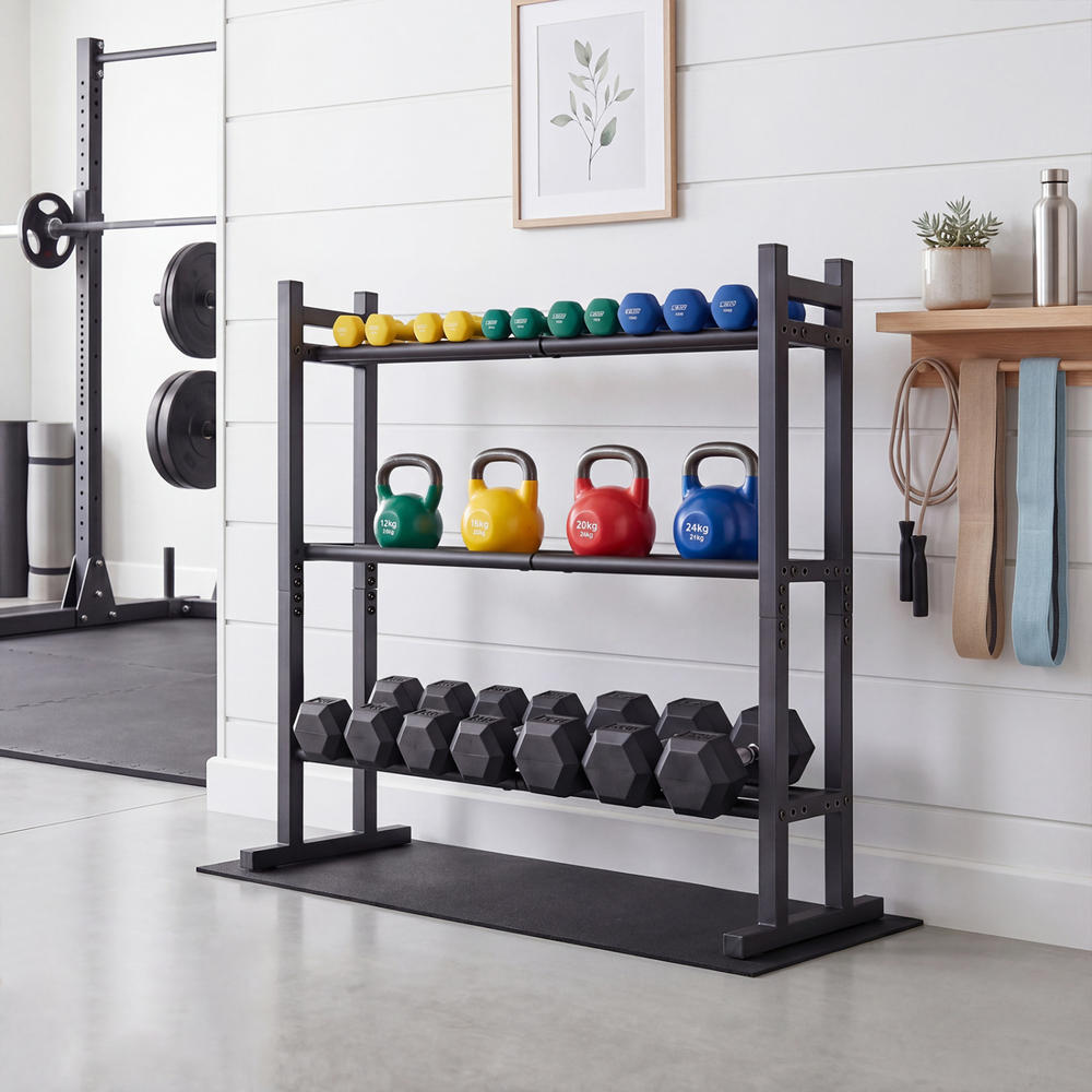 Heavy Duty 3-Tier Dumbbell Rac - Heavy Equipment Usa recension och pris